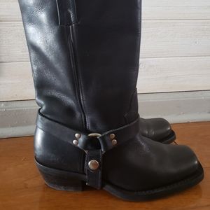 Women's Dingo Black Motorcycle Harness Boots 8